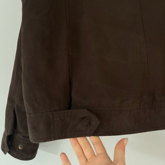 Rainforest Brown Hooded Coat Mens Size L Faux Suede Winter Jacket - Picture 5 of 10